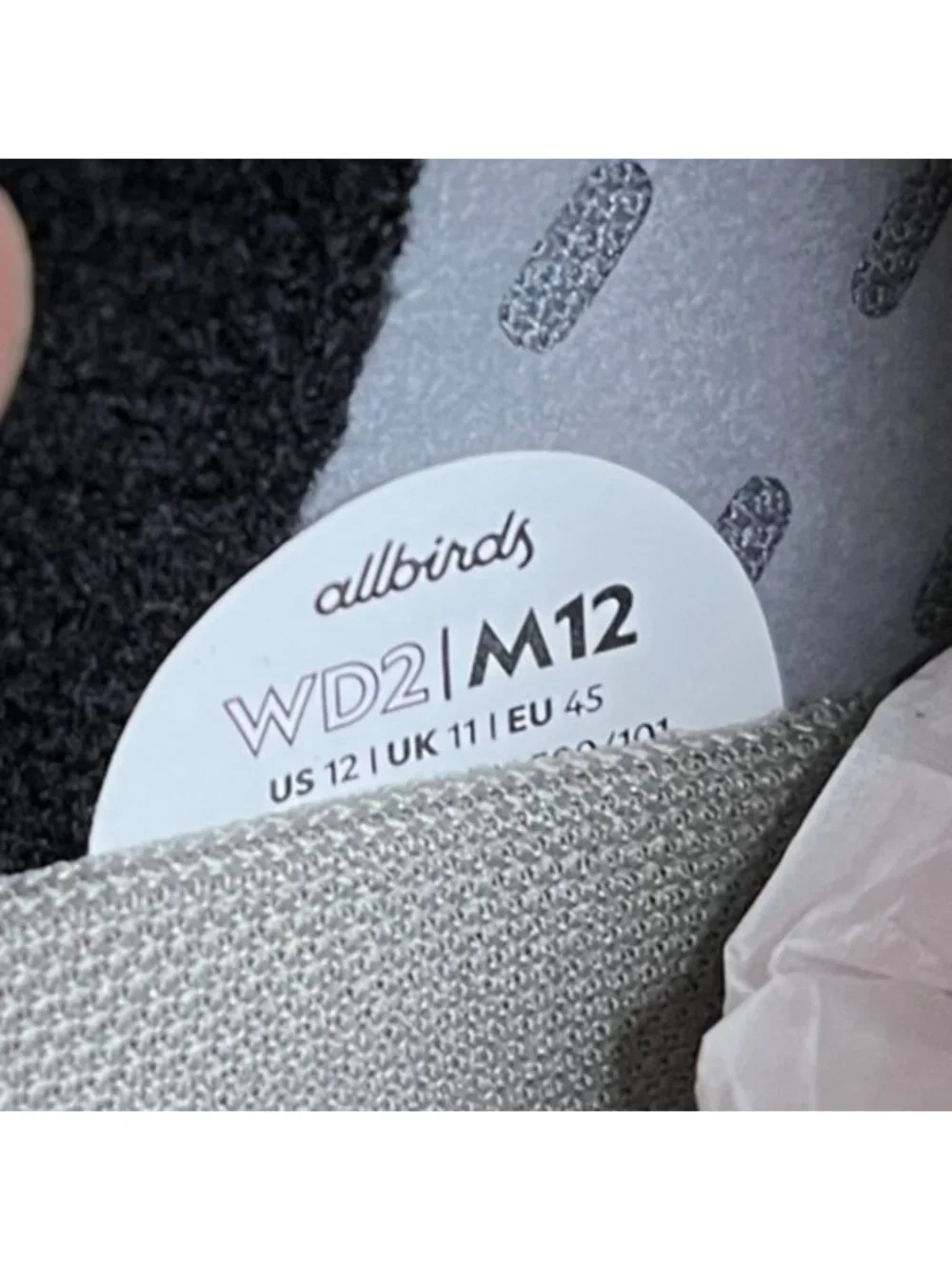 Allbirds Wool Dasher 2 Mizzles Mens Size 12 Gray Black Running Shoes Sneakers